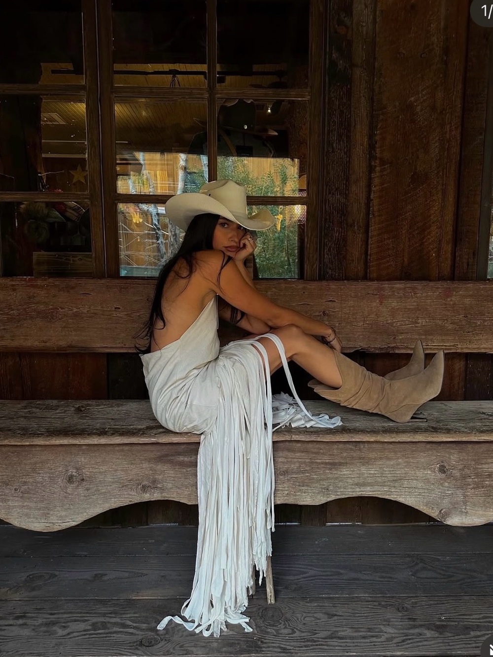 Zara Cream Halter Top with Fringe Maxi Skirt - Picture 8 of 8
